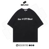 Áo Thun Form Rộng Unisex EMO 969 AT843 Vải Cotton Nam Nữ In Chữ Đẹp