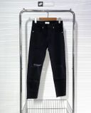 Quần Jean Skinny Đen Rách Gối Cắt Lai 182 QJ397