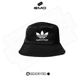 Mũ Tai Bèo Bucket Unisex EMO In Logo Das x Balen M146 Vải Dù Màu Đen