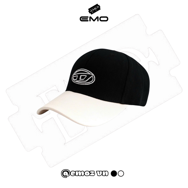 Mũ Capcong Unisex EMO Logo D M138 Mũ Lưỡi Trai Phối 2 Màu Sành Điệu