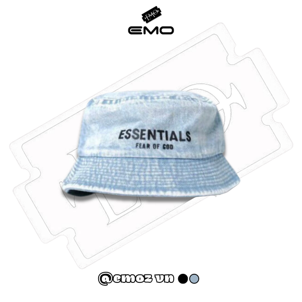 Mũ Bucket Unisex EMO Chữ Essenntial M149 Mũ Tai Bèo Vải Rin Cao Cấp