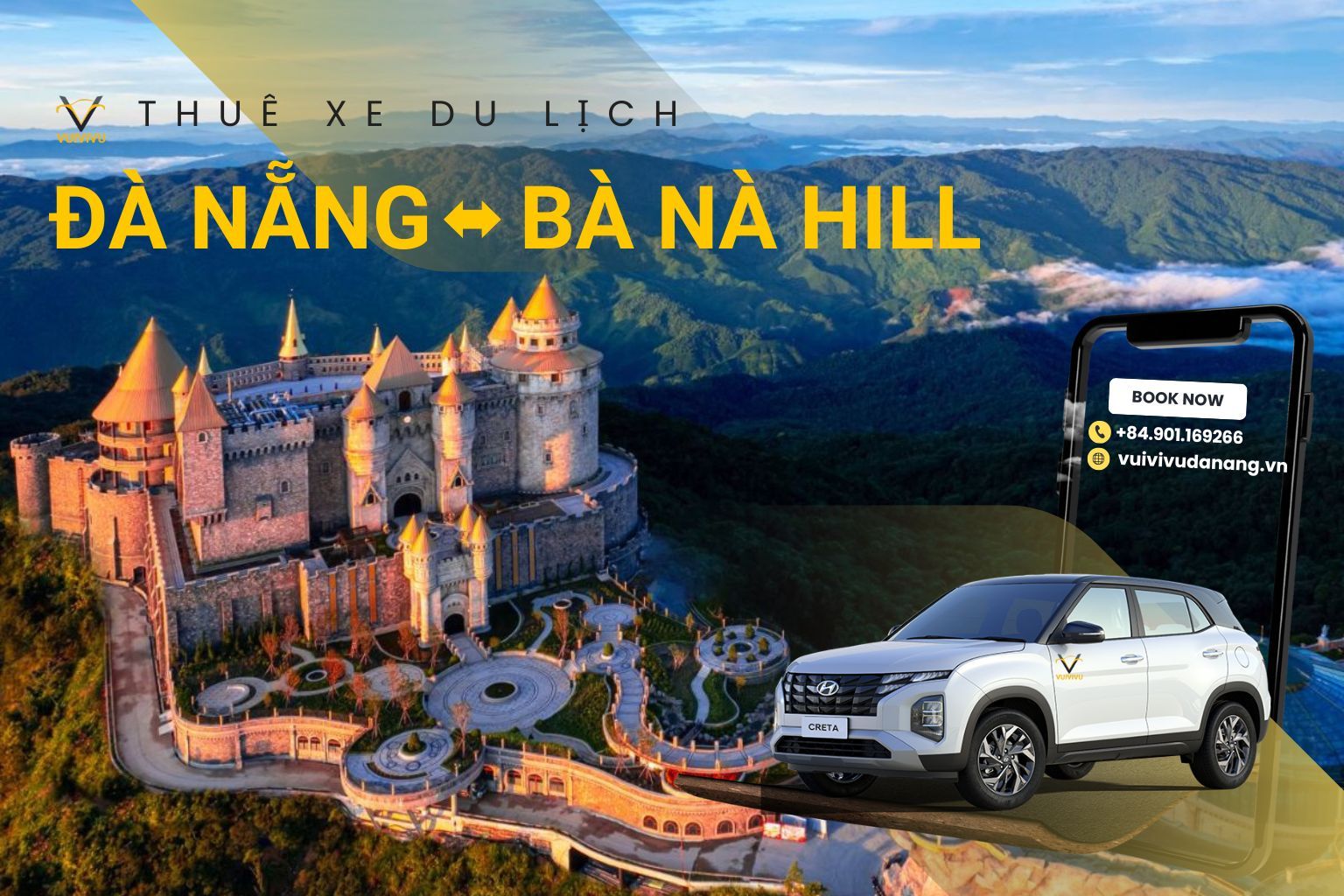Thuê Xe 4 Chỗ Đà Nẵng Đi Bà Nà Hills