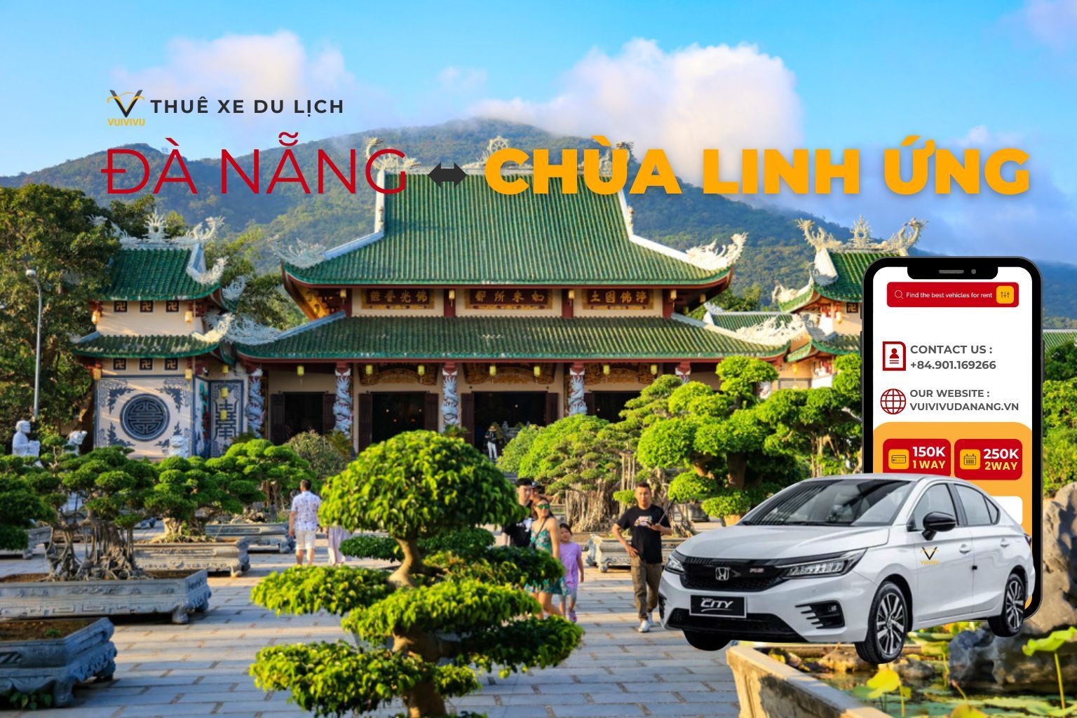 Thuê xe Đà Nẵng đi Chùa Linh Ứng