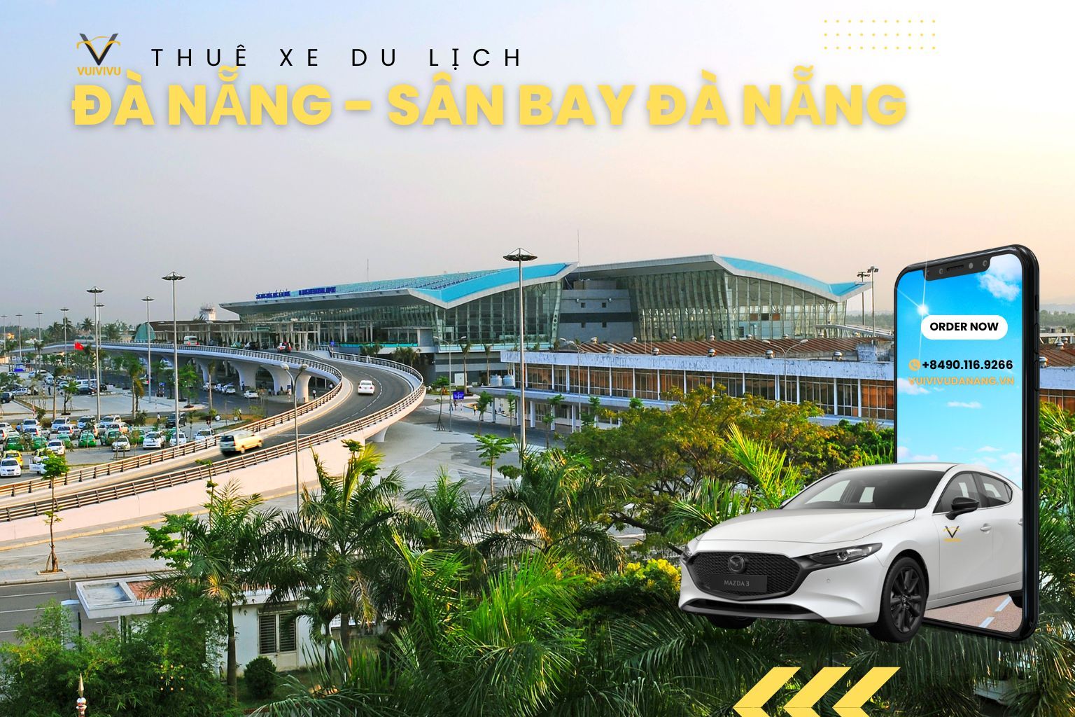 Thuê xe 4 chỗ đi sân bay Đà Nẵng