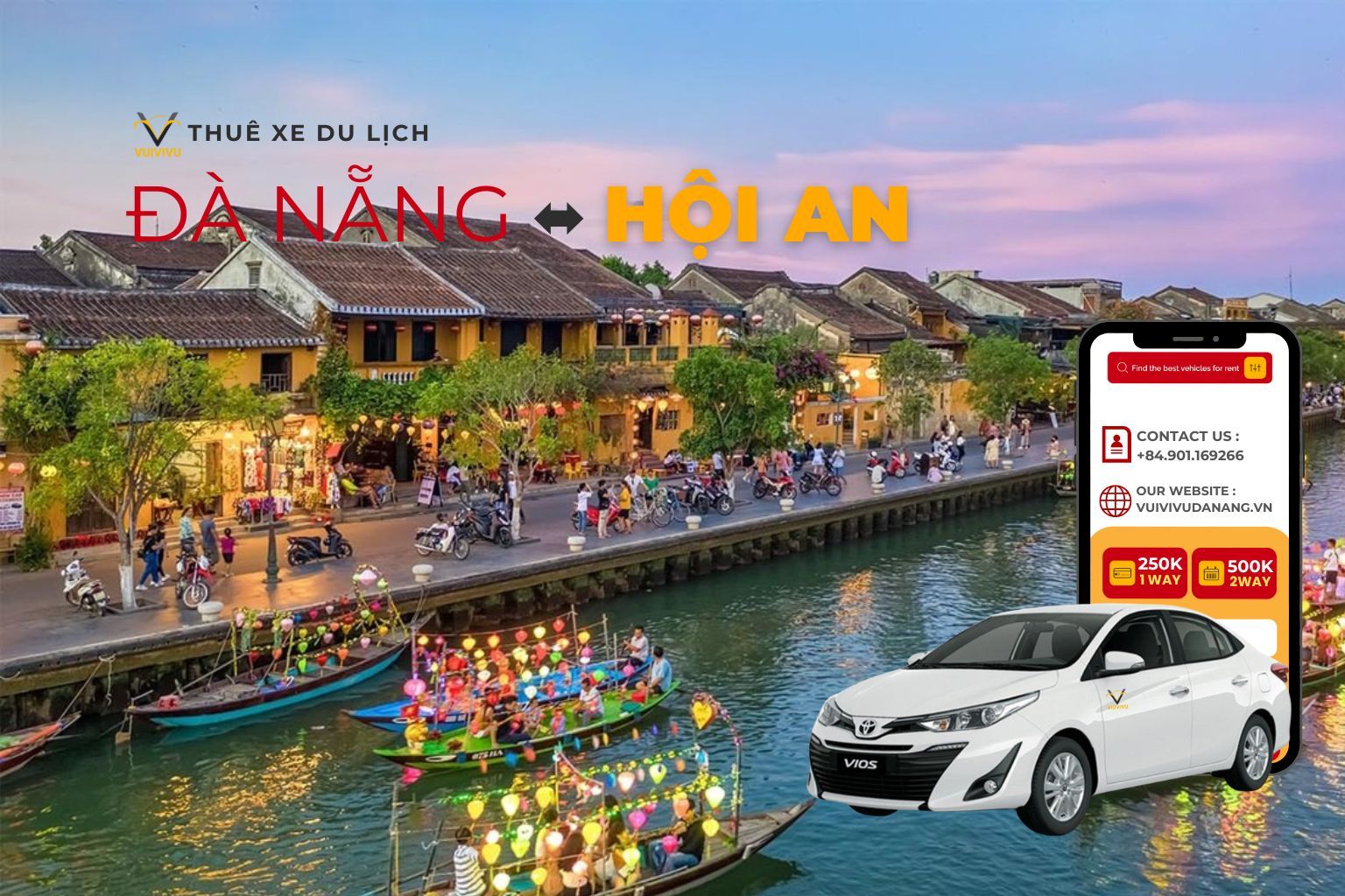 Thuê xe Đà Nẵng đi Hội An