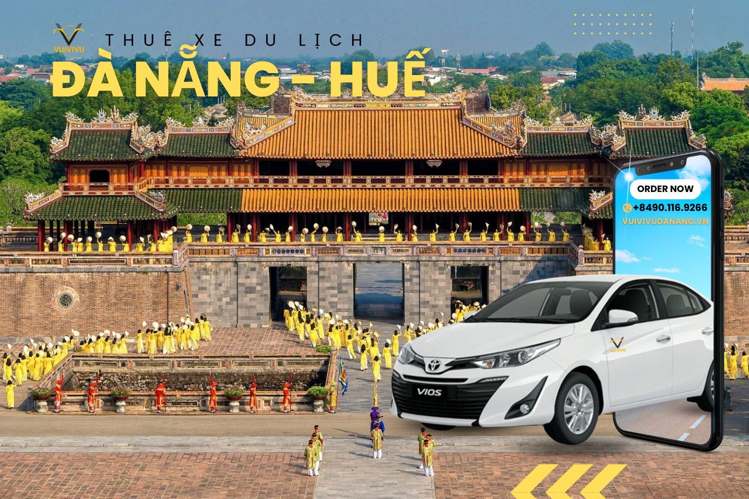 Thuê xe 4 chỗ đi Huế