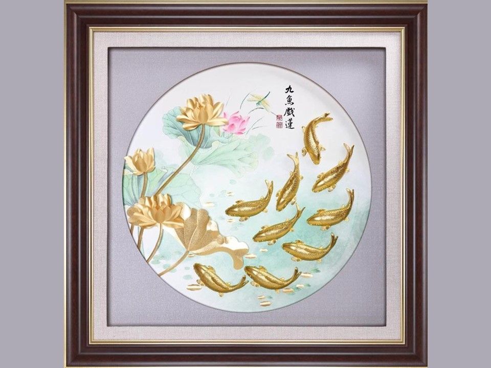 Tranh cá chép hoa sen