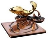 Hộp đựng giấy nhắc việc cá chép thư pháp bày văn phòng