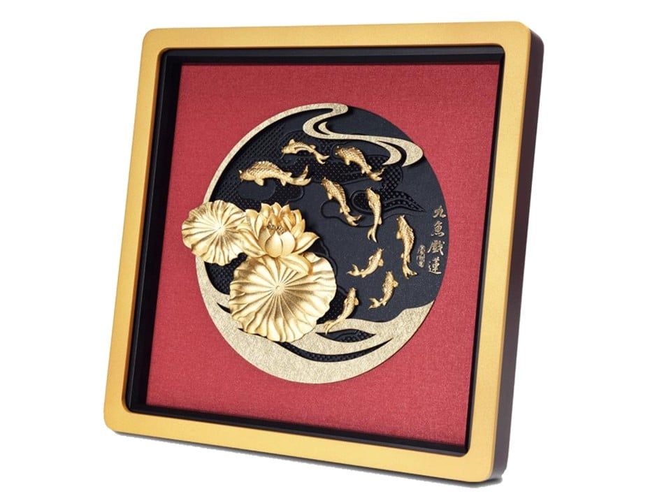 Tranh cá chép hoa sen