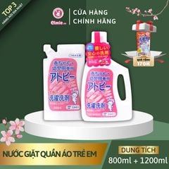 Combo tiết kiệm nước giặt cho bé Elmie - Chai 1200ml và túi 800ml