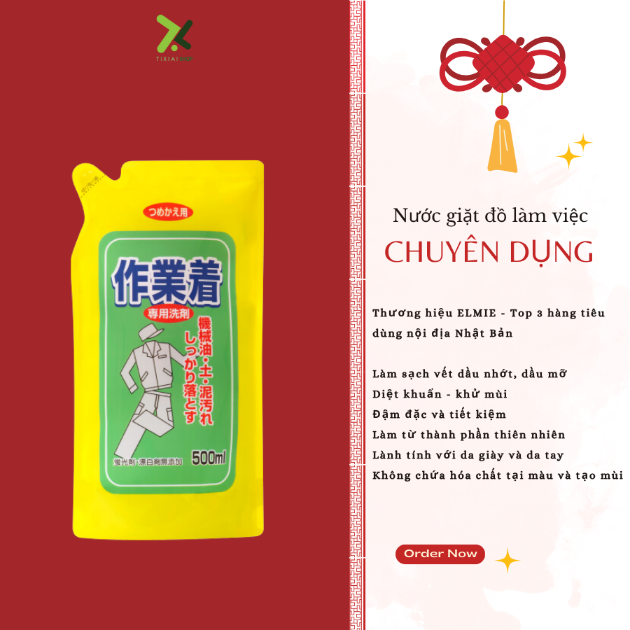 Nước giặt quần áo dành cho người làm việc Elmie – 500ml