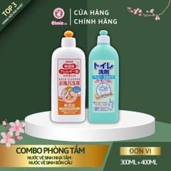 Combo phòng tắm Elmie - Nước vệ sinh bồn rửa mặt 400ml và nước rửa bồn cầu 300ml