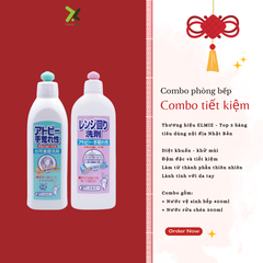 Combo phòng bếp - Nước rửa chén 300ml và nước lau bếp 400ml