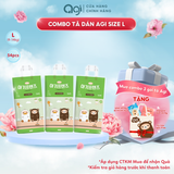  Combo 3 gói Tã Dán Agi - Size L ( TẶNG 1 HỘP MIẾNG LÓT THẤM SỮA AGI, 1 GÓI 80 TỜ CON MÈO VÀ 1 TÚI TOTE AGI NGẪU NHIÊN ) 