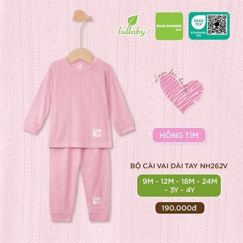  Bộ Dài Tay Cài Vai Lullaby len mongtoghi NH262V 