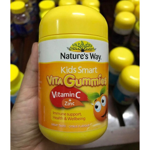 Kẹo Nature's Way bổ sung vitamin C + ZinC + D3 60v