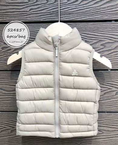  Áo gile phao Sweet trơn 4857 thêu gấu 