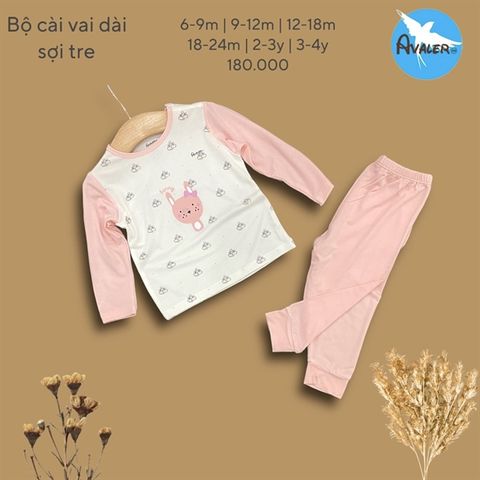  Bộ DTCV Mommom sợi tre bo gấu 