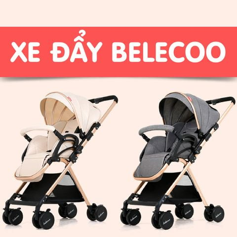  Xe đẩy Belecoo 2 chiều màu xanh 