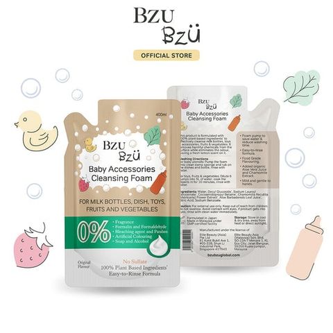  Nước rửa bình tạo bọt Bzu Bzu nguyên bản 400 ml 0M+ 