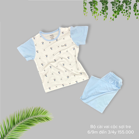  Bộ cộc tay cài vai Avaler sợi tre cho bé size  6m-4y 23AV05 