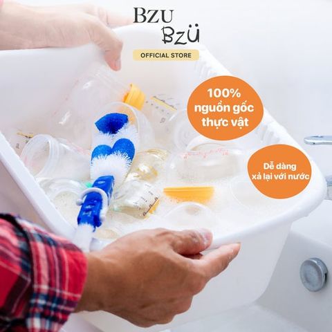  Nước rửa bình tạo bọt Bzu Bzu hương chanh 400ml 0M+ 