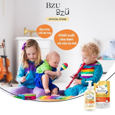  Nước rửa bình tạo bọt Bzu Bzu hương chanh 400ml 0M+ 