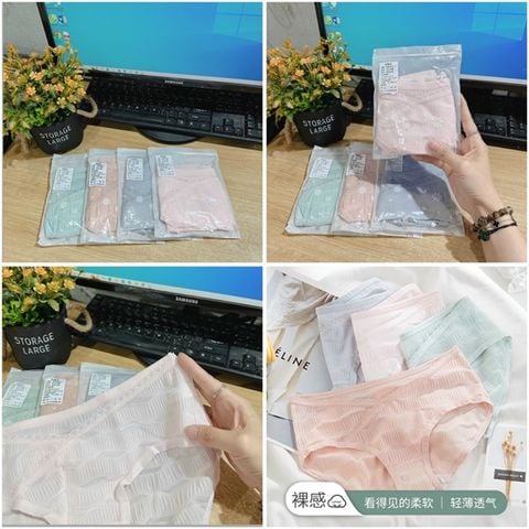 Quần lót bầu cạp chéo 9822 sóng ren XXL