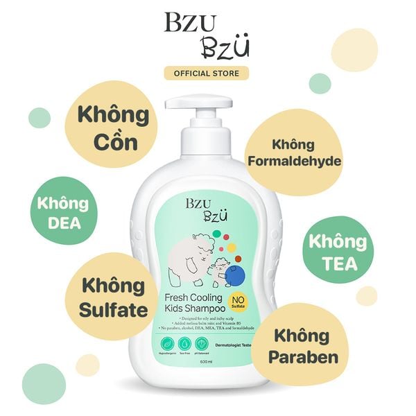 Dầu gội mát lạnh Bzu Bzu 600ml 4Y+
