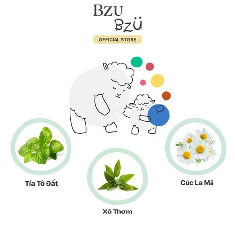  Dầu gội mát lạnh Bzu Bzu 600ml 4Y+ 