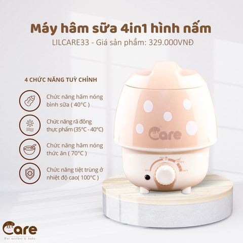  Máy hâm sữa 4in1 Little Care hình nấm 