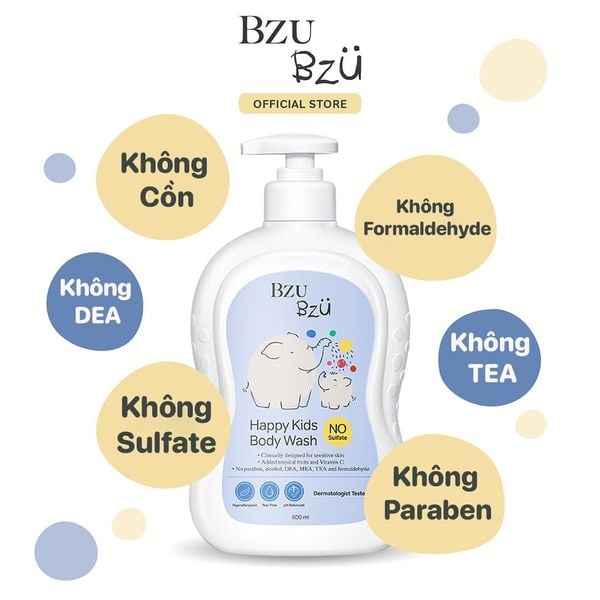 Sữa tắm Bzu Bzu 600ml 4Y+