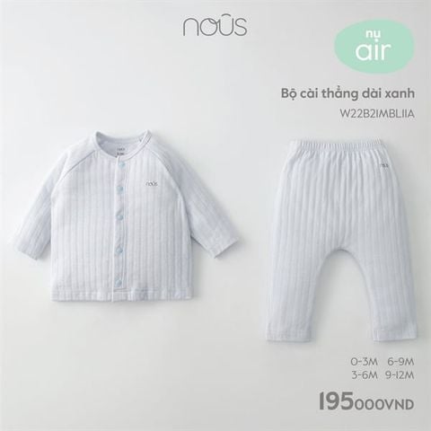  Bộ DTCT Nous air xanh trơn 9m 