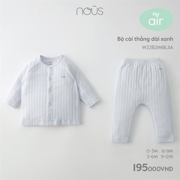  Bộ DTCT Nous air xanh trơn 3m 