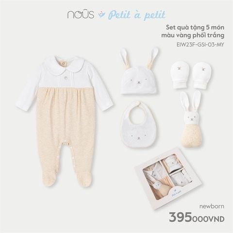  Set quà tặng Nous 5 món phối trắng Newborn Nous 