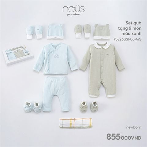  Set quà tặng pre Nous 9 chi tiết màu xanh NB 