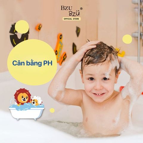  Sữa tắm gội tạo bọt BZU BZU350ml 4Y+ 