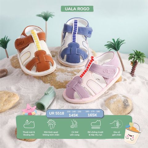  Dép tập đi Uala Rogo quai đan hình thang 5518 
