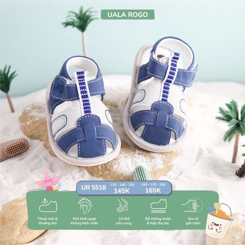  Dép tập đi Uala Rogo quai đan hình thang 5518 
