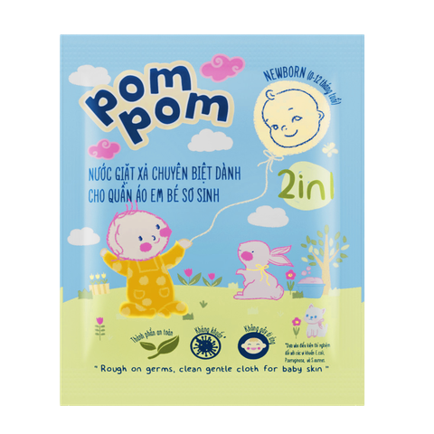 Nước Giặt Xả Pom Pom Newborn (0-12 tháng) 20ml