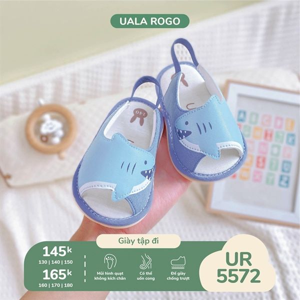  Dép tập đi Uala 5572 cá mập xanh 160 