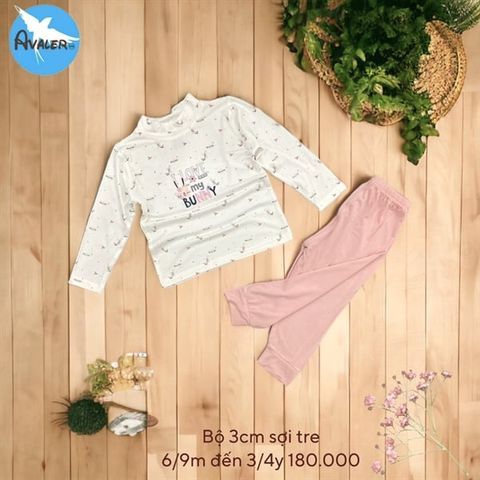  Bộ DT cổ 3cm sợi tre Avaler sợi tre gấu bee cool xanh 6-9m 