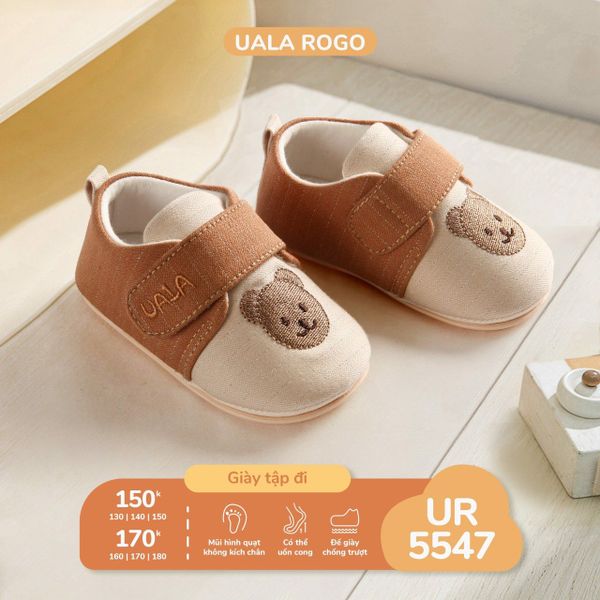  Giày tập đi Uala Rogo 5547 hình gấu 