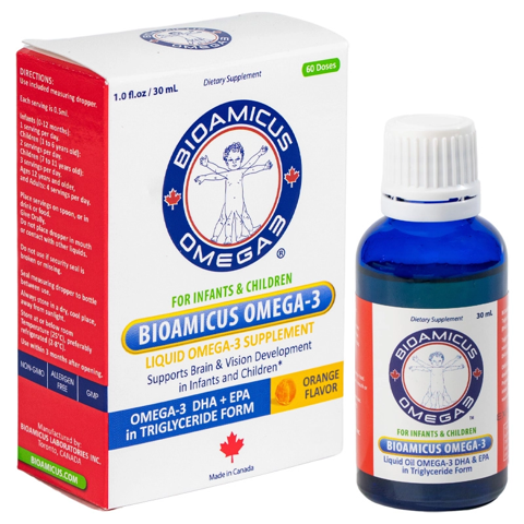  Bioamicus Omega 3 DHA vị cam 30ml 0M+ 