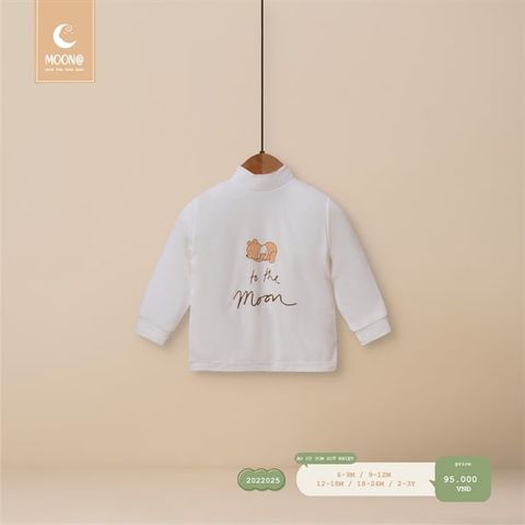  Áo DT cổ 3cm Moon giữ nhiệt gấu trắng 12-18m 
