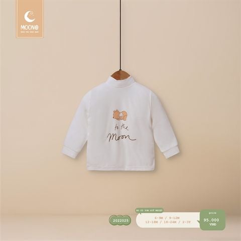  Áo DT cổ 3cm Moon giữ nhiệt gấu trắng 6-9m 