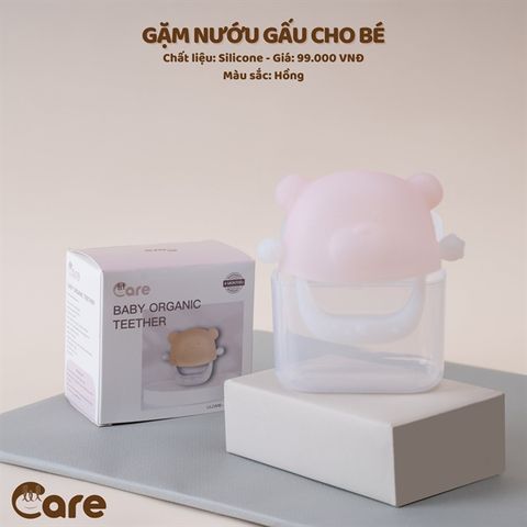  Gặm nướu gấu Little Care silicone eco pink 