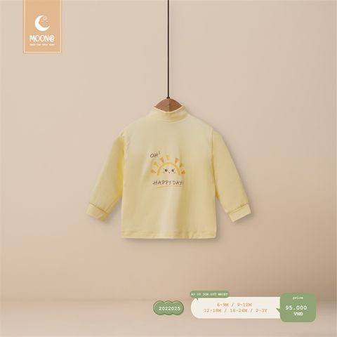  Áo DT cổ 3cm Moon giữ nhiệt sunny vàng 9-12m 