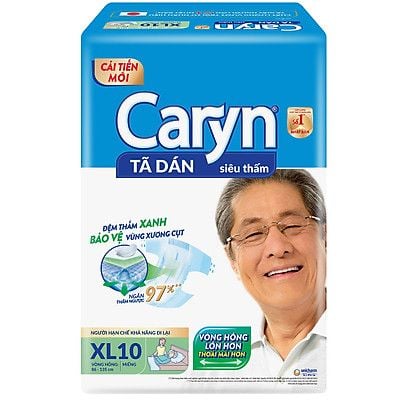 CARYN-TÃ GIẤY NGƯỜI LỚN SIZE XL10 miếng