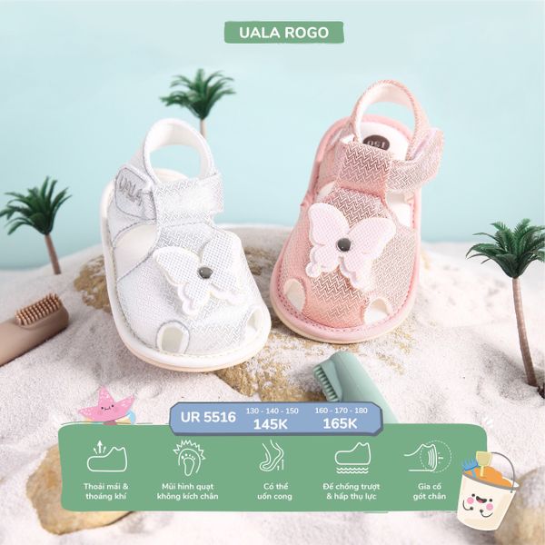  Dép tập đi Uala Rogo đính bướm 5516 